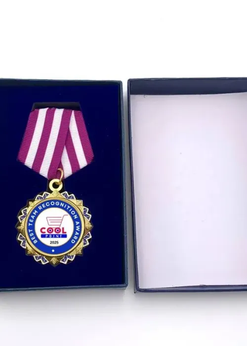 Gold Medal Award with Ribbon