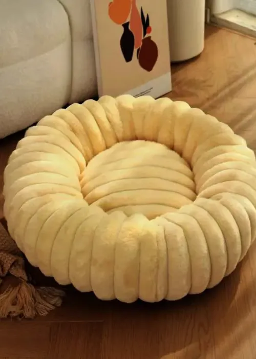 Plush Round Cat Bed